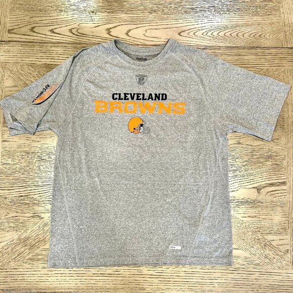 CLEVELAND BROWNS‎ Reebok Speed Wick Grey Performance Tee Size Adult Men's Large - Picture 1 of 11